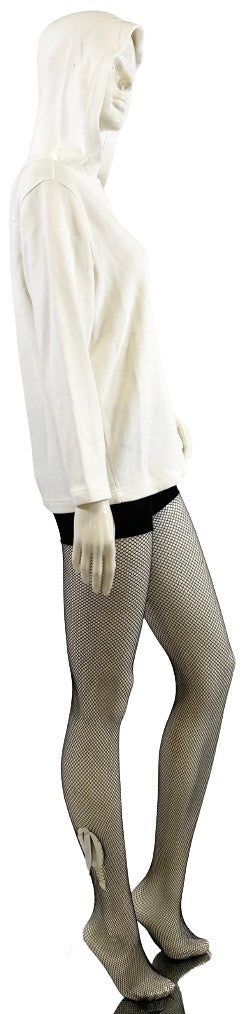 Talbots Top White Long Sleeve with Hood Size S SKU 000344-3