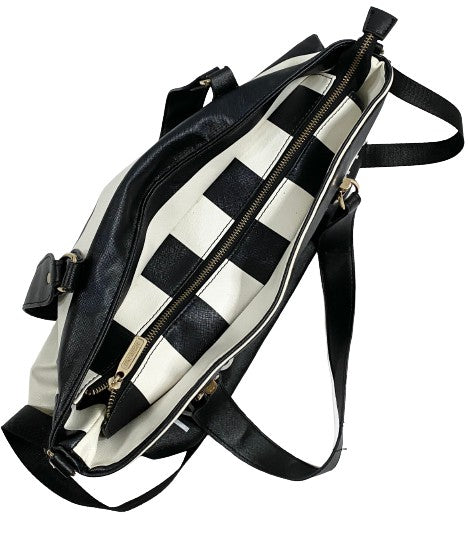 Michael Kors Tote Bag Black White Stripes  SKU 000332-1