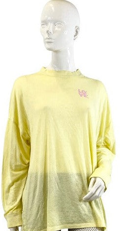 Victoria Secret Shirt Yellow Long Sleeve Size M  SKU 000366-1