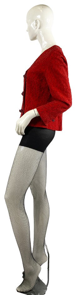 Vintage Kimberly Jacket Red Cropped Embellished  SKU 000368-3