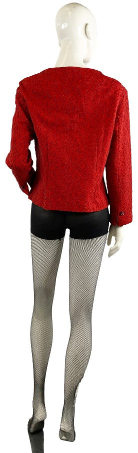 Vintage Kimberly Jacket Red Cropped Embellished  SKU 000368-3