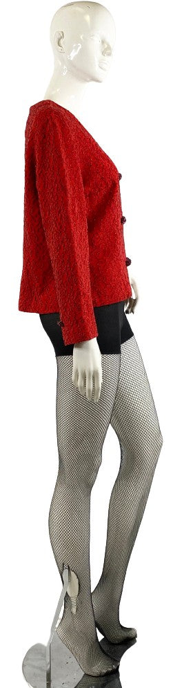 Vintage Kimberly Jacket Red Cropped Embellished  SKU 000368-3