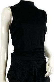 Versace Top Black Sleeveless Size 46  SKU 000368-5