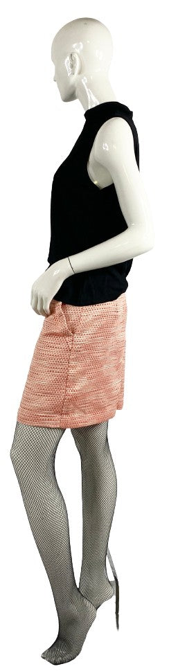 Ann Taylor Skirt Textured Orange White Size 6P  SKU 000361-2