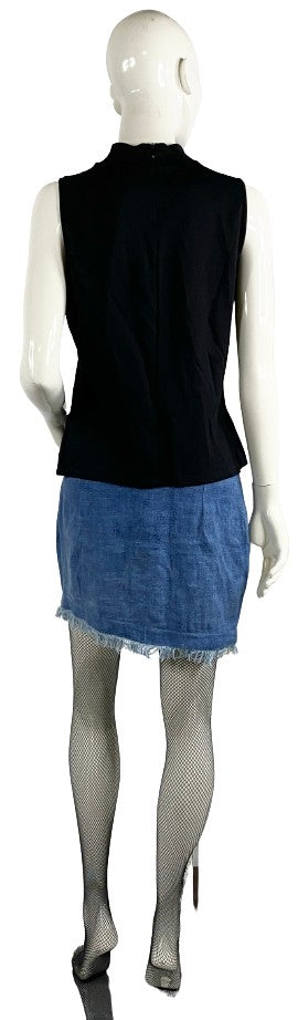 Kenar Studios Skirt Denim Frayed Bottom Size 6 SKU 000361-3