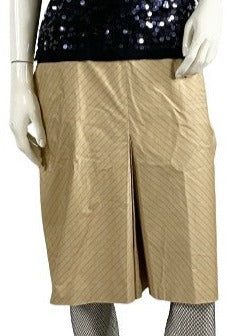Ann Taylor Skirt Beige  Red Stripes Size 10  SKU 000361-5