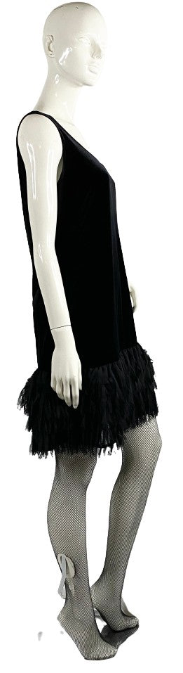 Ronni Nicole Dress Black Dress Fringe  Size 12  SKU 000361-8