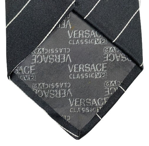 Versace Men's Necktie Black White  SKU 000284-24