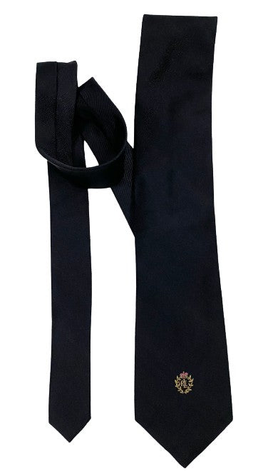 Ralph Lauren Men's Necktie Black 100% Silk  SKU 000284-26
