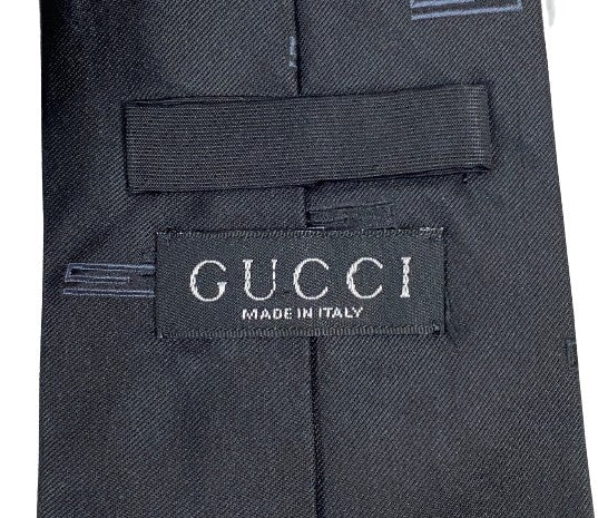 Gucci Men's Necktie Black 100% Silk SKU 000284-30