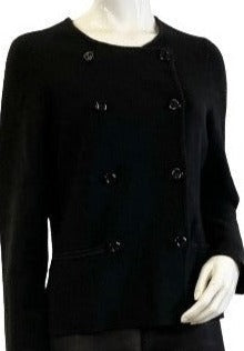 Ann Taylor Blazer/Jacket Black Double Breasted Size XL  SKU 000314-7