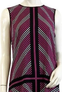 Vince Camuto Top Black Pink Whit Stripes Size S  SKU 000314-14