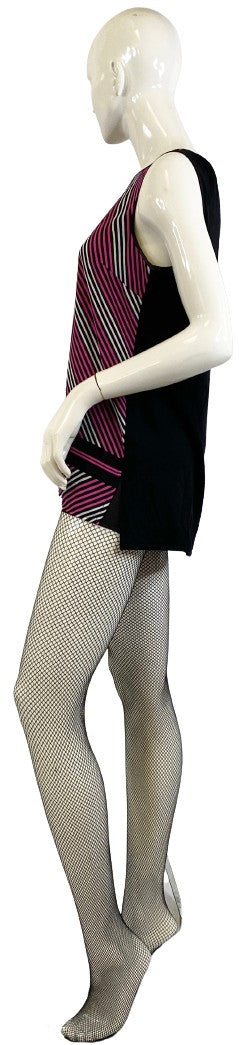 Vince Camuto Top Black Pink Whit Stripes Size S  SKU 000314-14