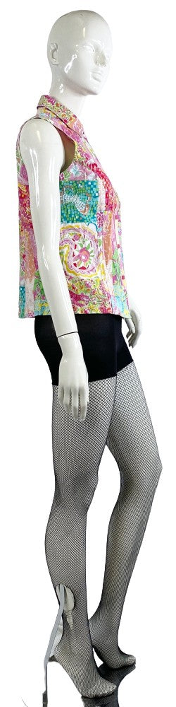 Key West Women's Blouse  Short Sleeve  Size 10  SKU 000101-1