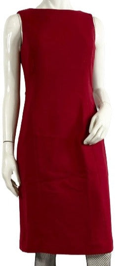 Talbot's Dress Red Sleeveless Wool Size 4  SKU 000075-1