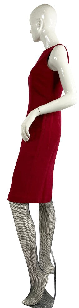 Talbot's Dress Red Sleeveless Wool Size 4  SKU 000075-1