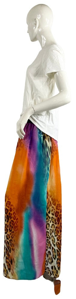 Catch My I 70's Skirt Multi Colors and Animal Print Size L  SKU 000276-12-1