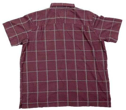 George Men's Shirt Burgundy Grey Size 3XL  SKU 000371-13