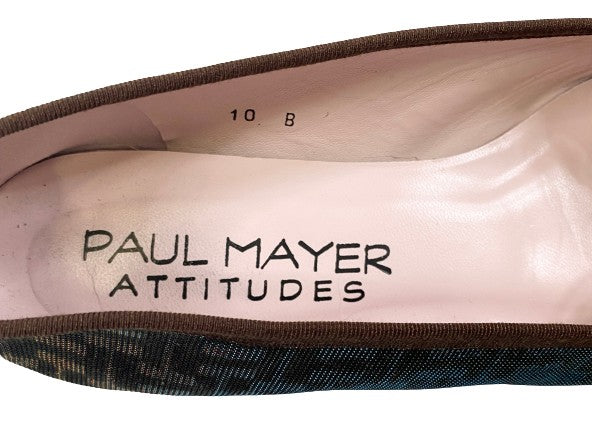 Paul Mayer Attitudes Shoes Brown Iridescent Flats Size 10 SKU 000279-13