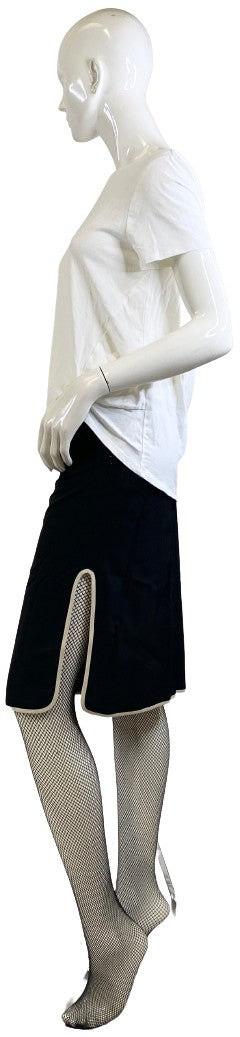 Banana Republic Skirt Black White Trim Size 2 SKU 000317-4