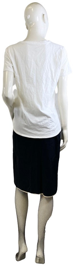 Banana Republic Skirt Black White Trim Size 2 SKU 000317-4