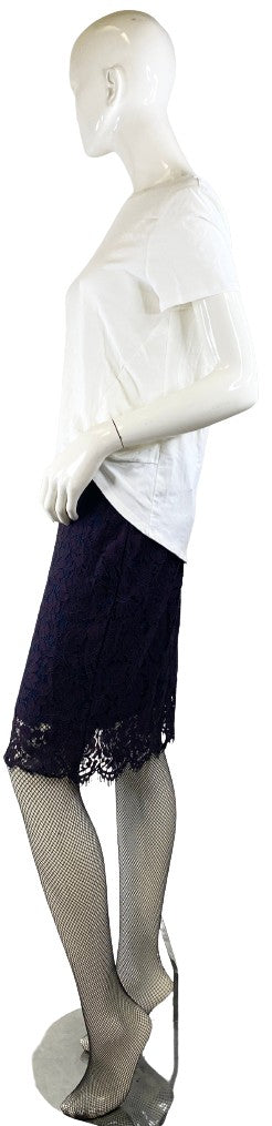Banana Republic Skirt Black Burgundy Lace NWT Size 6 SKU 000317-5