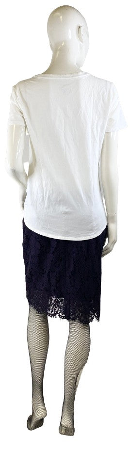 Banana Republic Skirt Black Burgundy Lace NWT Size 6 SKU 000317-5