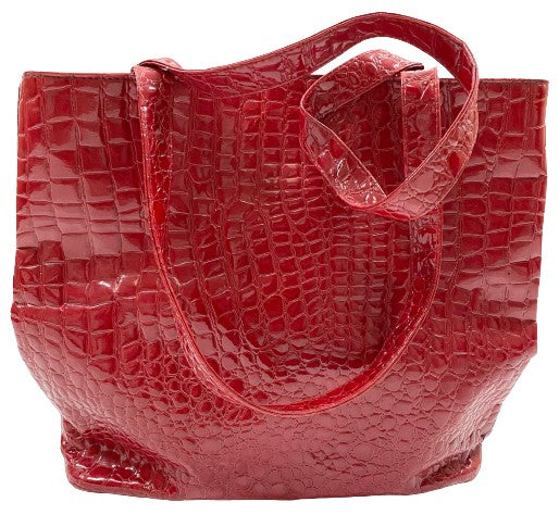 Purse Red Faux Leather SKU 000270