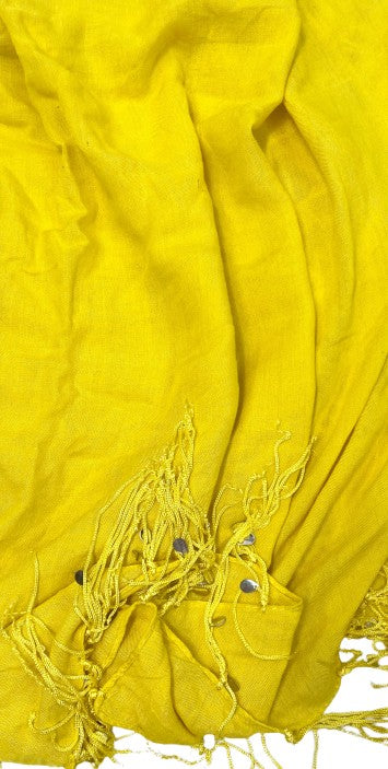 Scarf Yellow Fringe SKU 000297-1