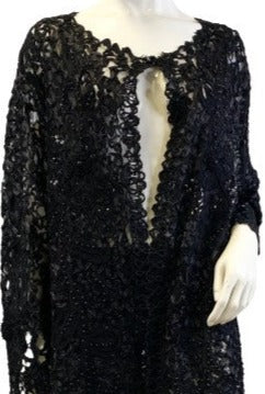J M Collection CoverUp Black Lace Embellished Size 2X SKU 000323-7