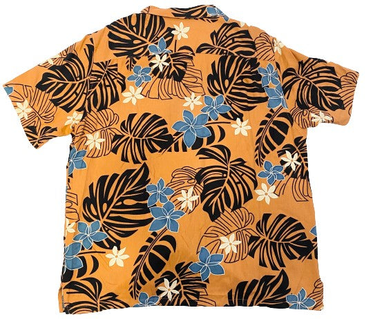 Island Republic Shirt Silk Men's Orange Black Size XL SKU 000156