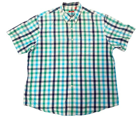 IZOD Shirt Men's Blue White Green Size XL SKU 000160-3