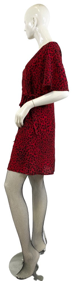 Sanctuary Dress Red Black Animal Print Size M NWT SKU 000397-3