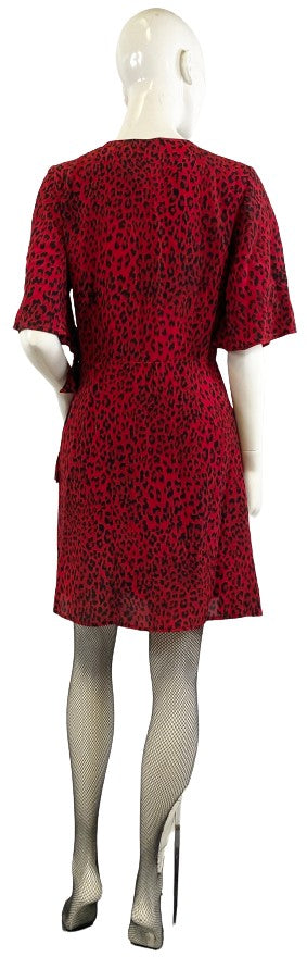 Sanctuary Dress Red Black Animal Print Size M NWT SKU 000397-3