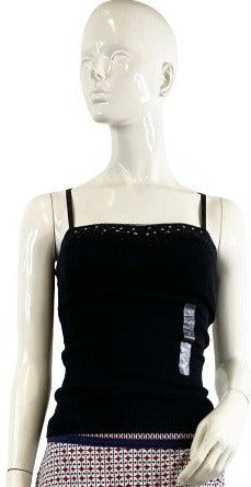 Guess Top Black Knit Embellished NWT Size S SKU 000397-10