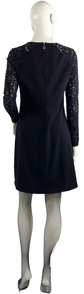 Tommy Hilfiger Dress Black Lace Sleeves Size 8 SKU 000398-9
