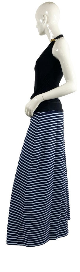 Talbots Skirt Maxi Navy Blue Light Blue Size M SKU 000398-19