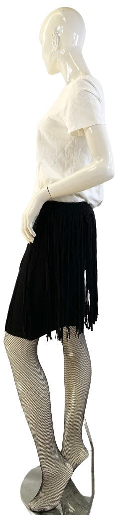Neiman Marcus Skirt Black Fringe SKU 000207-4