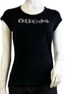 Guess Shirt Black Rhinestones Size XL SKU 000311-11