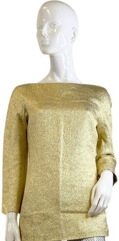 Michael Kors Tunic Top Gold Metallic Size 4 SKU 000311-12