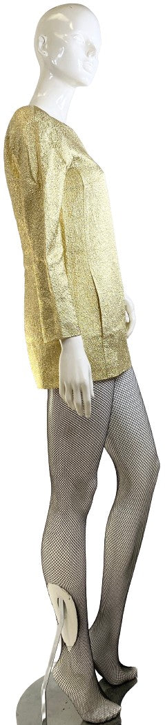 Michael Kors Tunic Top Gold Metallic Size 4 SKU 000311-12
