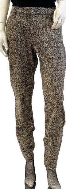 CATO Pants Tan Brown Leopard Print Size 18W NWT SKU 000377