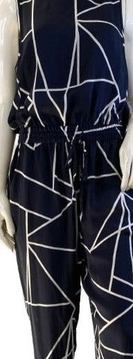 DKNY Jumpsuit Blue White Size 10 SKU 000377