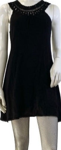 BCBG Maxazria Dress Black Decorative Neckline Size XS SKU 000319-2