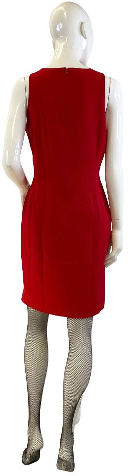 Jones New York Dress Red Sleeveless Size 8 SKU 000319-4