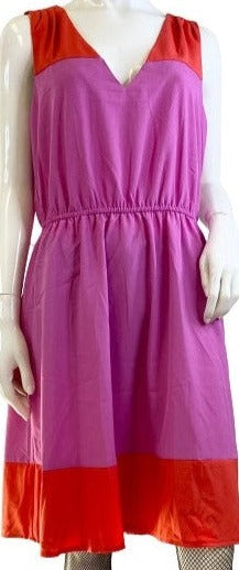 ANN Taylor Loft Dress Lavender Orange Size 12 SKU 000319-8