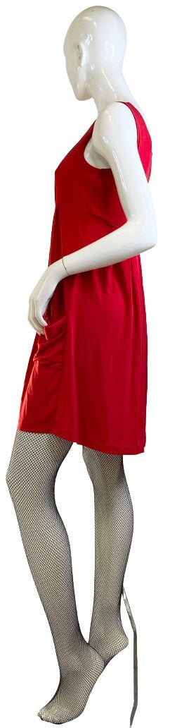 Calvin Klein Dress Red Short Sleeve SKU 000319-13