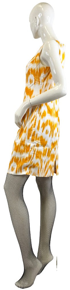 Jones New York Dress White Orange Size 8 SKU 000319-18