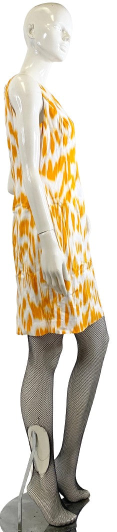 Jones New York Dress White Orange Size 8 SKU 000319-18