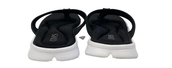 Chaps Men's Sandals Black White Memory Foam Size L SKU 000059-6